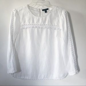J. Crew white detailed blouse
